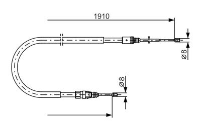 Тросик, cтояночный тормоз BOSCH 1 987 482 323