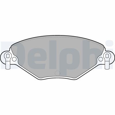 Комплект тормозных колодок, дисковый тормоз DELPHI LP1654
