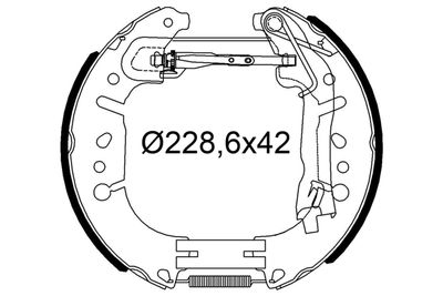 Bremžu loku komplekts VALEO 554953