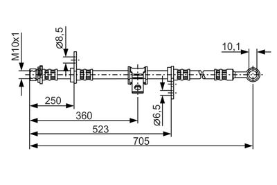 Тормозной шланг BOSCH 1 987 476 755