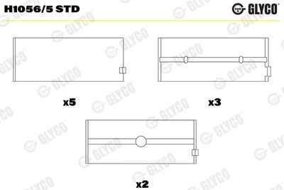 Подшипник коленвала GLYCO H1056/5 STD