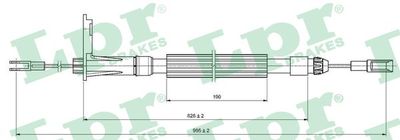 Тросик, cтояночный тормоз LPR C1093B