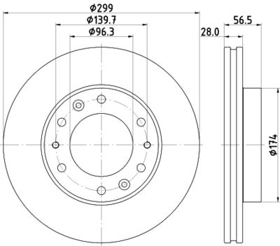 HELLA PAGID 8DD355134821 Bremžu diski