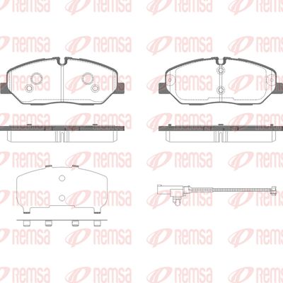 Bremžu uzliku kompl., Disku bremzes REMSA 1226.52