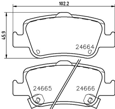Bremžu uzliku kompl., Disku bremzes HELLA PAGID 8DB 355 013-571