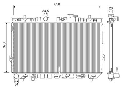 Radiators, Motora dzesēšanas sistēma VALEO 701206