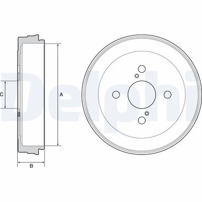 Bremžu trumulis DELPHI BF534