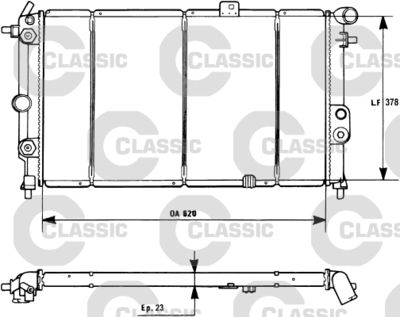 Radiators, Motora dzesēšanas sistēma VALEO 231175