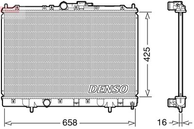 Радиатор, охлаждение двигателя DENSO DRM45051