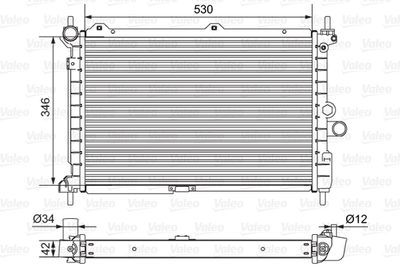 Радиатор, охлаждение двигателя VALEO 701653