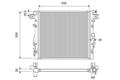 Радиатор, охлаждение двигателя VALEO 701417