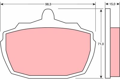 Bremžu uzliku kompl., Disku bremzes TRW GDB752