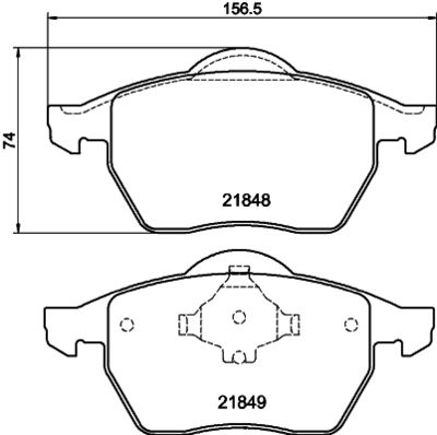 HELLA PAGID 8DB355008001 Bremžu uzliku kompl