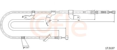 Тросик, cтояночный тормоз COFLE 92.17.5137
