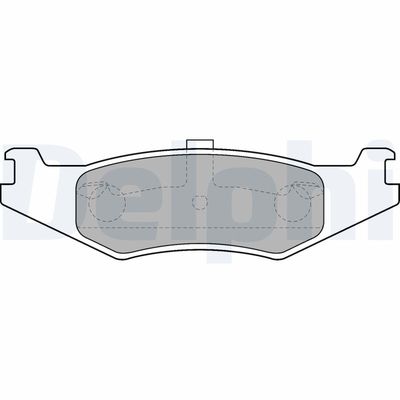 Комплект тормозных колодок, дисковый тормоз DELPHI LP1520