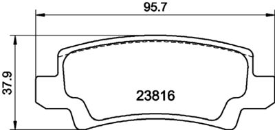 HELLA PAGID 8DB355010841 Bremžu uzliku kompl