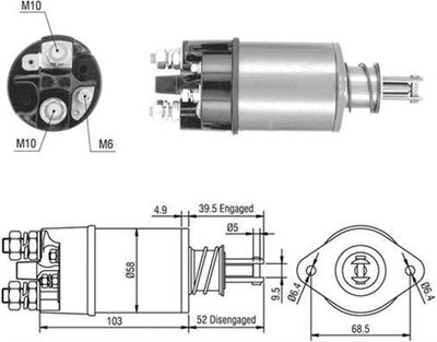 Ievilcējrelejs, Starteris MAGNETI MARELLI 940113050411