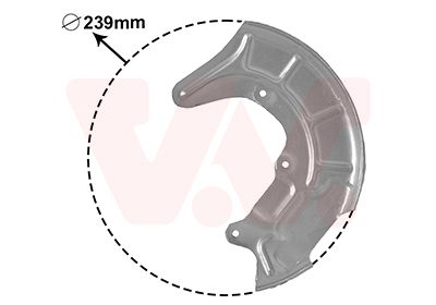 Dubļu sargs, Bremžu disks VAN WEZEL 5817371