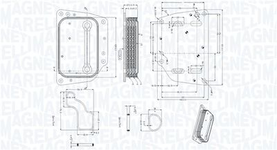 масляный радиатор, двигательное масло MAGNETI MARELLI 350300005400