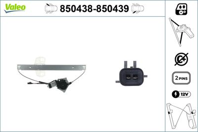 Стеклоподъемник VALEO 850438