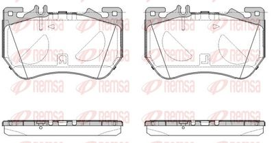Комплект тормозных колодок, дисковый тормоз REMSA 1971.00
