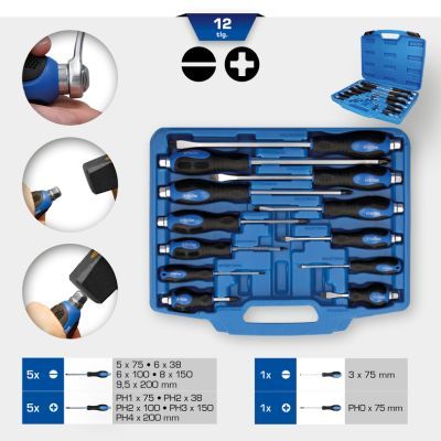 KS TOOLS BT034012 Triecienskrūvgrieža komplekts