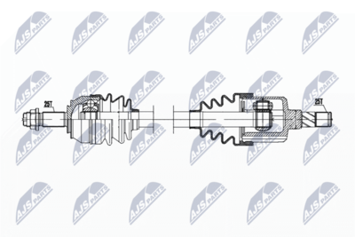 Piedziņas vārpsta NTY NPW-PL-133