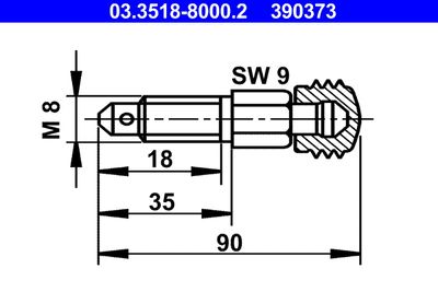 Болт воздушного клапана / вентиль ATE 03351880002