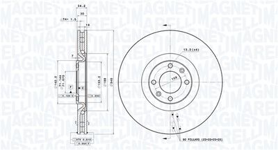 Тормозной диск MAGNETI MARELLI 360406113901