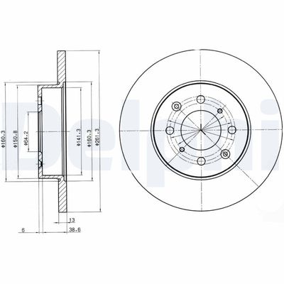 Тормозной диск DELPHI BG3262