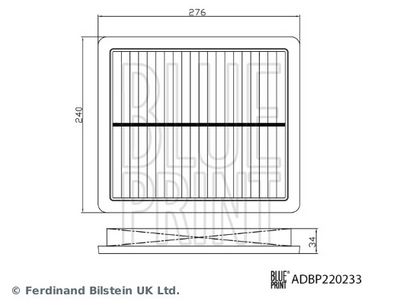 Gaisa filtrs BLUE PRINT ADBP220233
