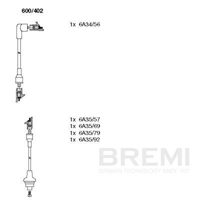 Augstsprieguma vadu komplekts BREMI 600/402