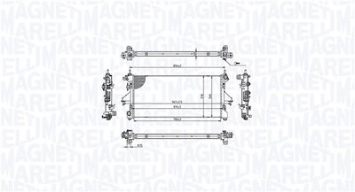 Радиатор, охлаждение двигателя MAGNETI MARELLI 350213215400
