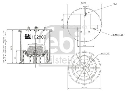 Pneimoatsperes spilvens, Pneimopiekare FEBI BILSTEIN 102809