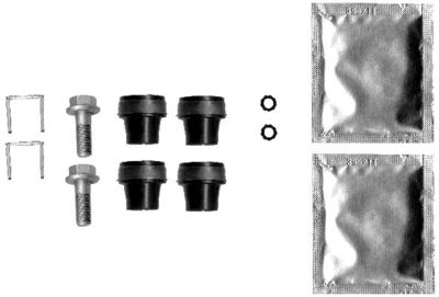 Направляющая гильза, корпус скобы тормоза HELLA 8DZ 355 201-661