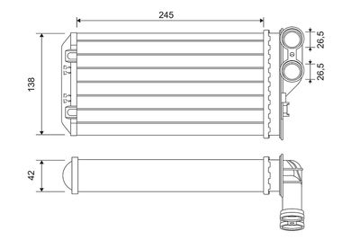 Теплообменник, отопление салона VALEO 811503