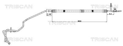 Гидравлический шланг, рулевое управление TRISCAN 8516 16001