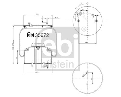 Pneimoatsperes spilvens, Pneimopiekare FEBI BILSTEIN 35672