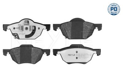 Комплект тормозных колодок, дисковый тормоз MEYLE 025 237 2017/PD