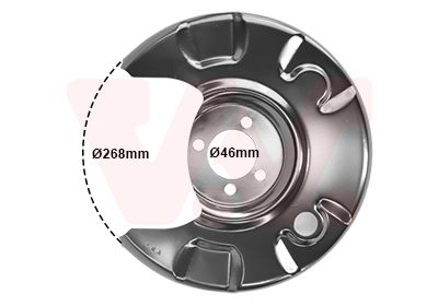 Dubļu sargs, Bremžu disks VAN WEZEL 5812374