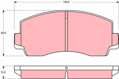 Комплект тормозных колодок, дисковый тормоз TRW GDB828