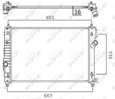 Radiators, Motora dzesēšanas sistēma NRF 58505