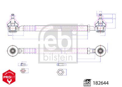 Поперечная рулевая тяга FEBI BILSTEIN 182644