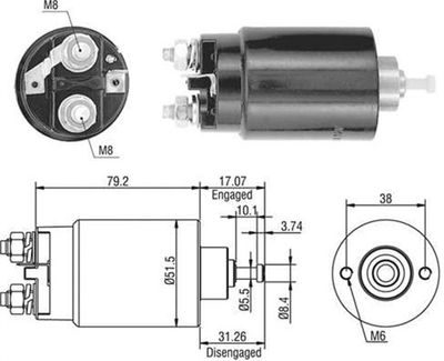 Ievilcējrelejs, Starteris MAGNETI MARELLI 940113050403