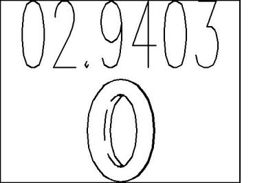 Уплотнительное кольцо, труба выхлопного газа MTS 02.9403