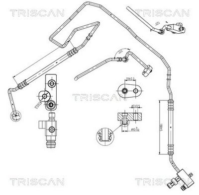 Трубопровод высокого / низкого давления, кондиционер TRISCAN 9010 28085
