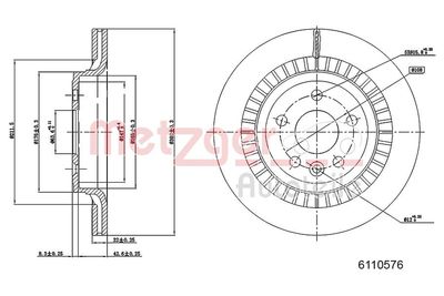 Bremžu diski METZGER 6110576
