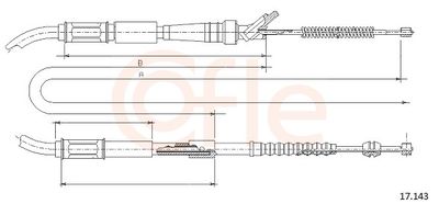 Тросик, cтояночный тормоз COFLE 92.17.143