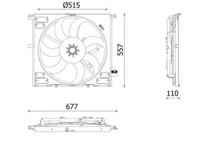 Вентилятор, охлаждение двигателя MAHLE CFF 633 000P