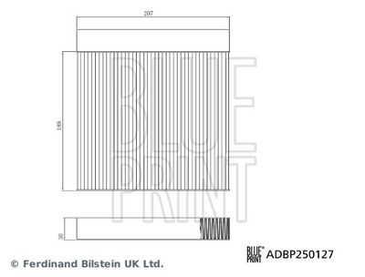 Filtrs, Salona telpas gaiss BLUE PRINT ADBP250127
